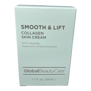 Global Beauty Care Smooth & Lift Collagen Skin Cream w/ Hyaluronic Acid NEW 1.7